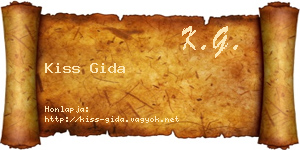 Kiss Gida névjegykártya